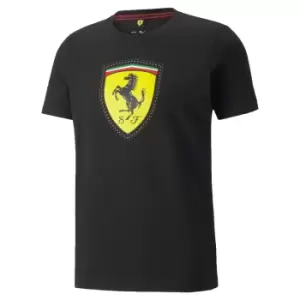Image of 2022 Ferrari Race Colored Big Shield Tee (Black)