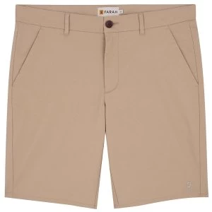 Image of Farah Mens Bassett Chino Shorts Burnt Sand 32