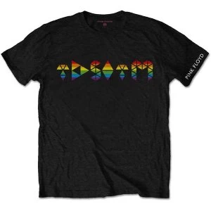 Image of Pink Floyd - Dark Side Prism Initials Mens Large T-Shirt - Black