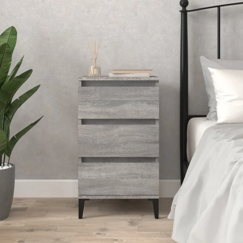 Image of VIDAXL Bedside Cabinet Grey Sonoma 40x35x70cm Engineered Wood Vidaxl 8720845737641