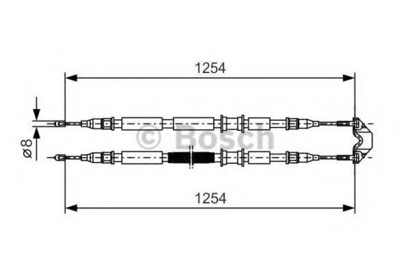 Image of Handbrake cable Bosch 1 987 477 764