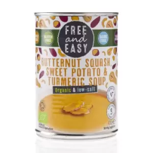 Image of Free & Easy Low Salt Butternut Squash, Sweet Potato & Turmeric Soup 400g