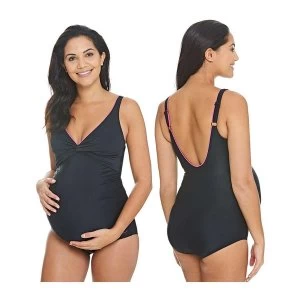Image of Zoggs Hydrolife Hayman Maternity Swimsuit Navy/Pink 36"