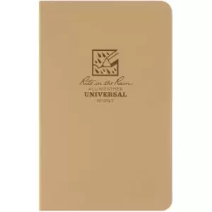 image of Rite in the Rain Memo Book, Side Bound Field Flex Cover, 4?" x 7&frac14;" (64 Sheets) Tan / Tan