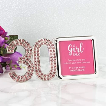 Image of 3" x 3" - Girl Talk Pink Crystal Frame - 30