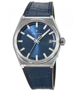 image of Zenith Defy Classic Blue Dial Blue Leather Strap Mens Watch 95.9000.670/51.R584 95.9000.670/51.R584