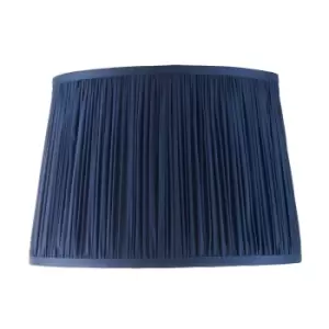Image of Wentworth Tapered Cylinder Shade, Midnight Blue Silk