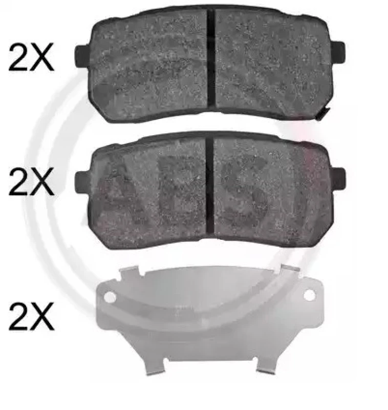 Image of A.B.S. 35099 Brake pad set with acoustic wear warning Brake Pad Set,disc brake (402)