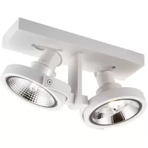 image of Zumaline Master Twin Ceiling Spotlight, White, 2x GU10/ES111