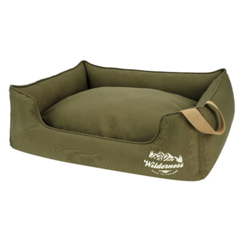 Image of Snug & Cosy Pets Snug And Cosy Wilderness Olive Rectangle Bed 64Cm