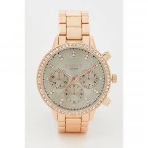 image of Lipsy Rose Gold Bracelet with Grey Mock Multi Dial