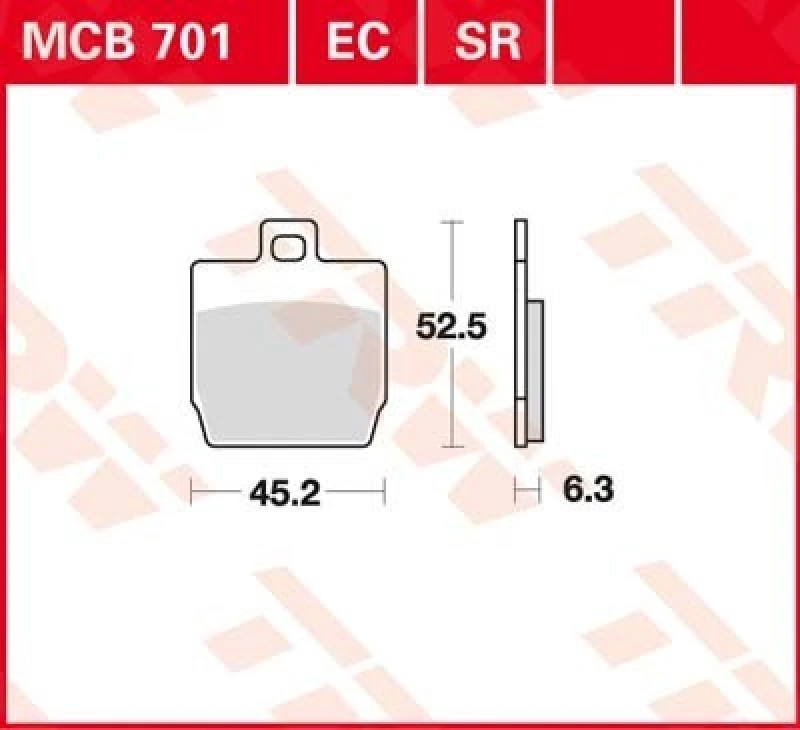 Image of TRW MCB701EC Brake pad set Brake Pad Set,disc brake (402)