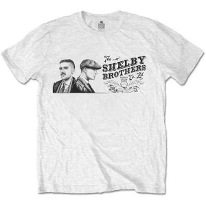 Image of Peaky Blinders - Shelby Brothers Landscape Mens Small T-Shirt - White