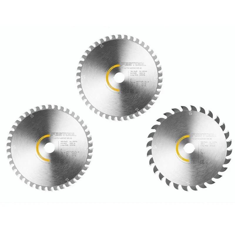 Image of Festool F-KSB-SORT/3 168mm Circular Saw Blade 3 Piece Set 578566 Diameter: 168mm