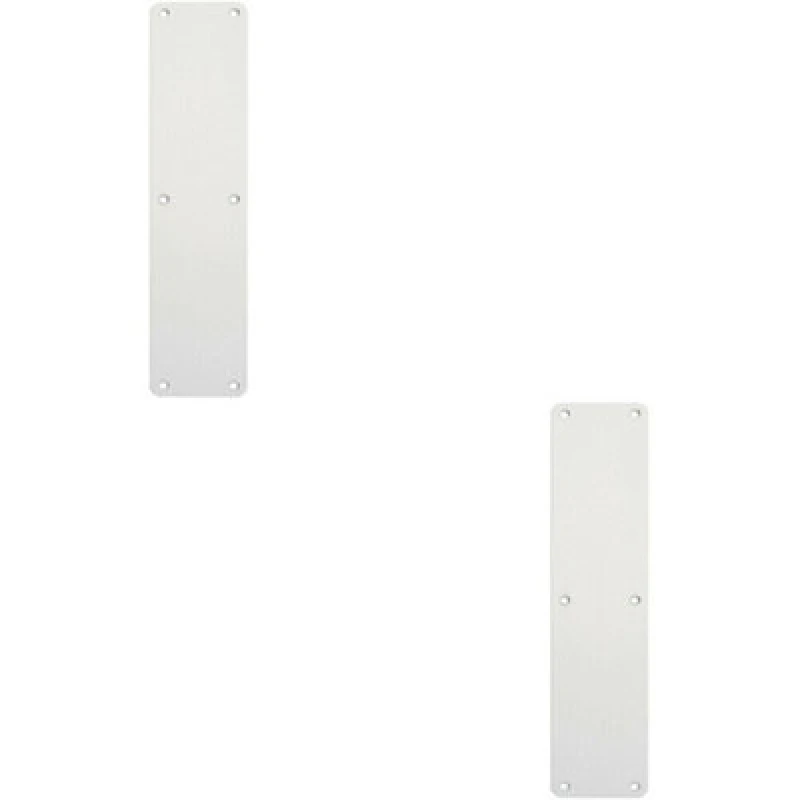 Image of Loops 2x Plain Door Finger Plate 350 x 75mm Satin Anodised Aluminium Push Plate Multi