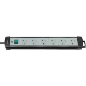 Image of Brennenstuhl 1951563101 Premium Line Multi Way Extension 6 ways Black/Grey 5m