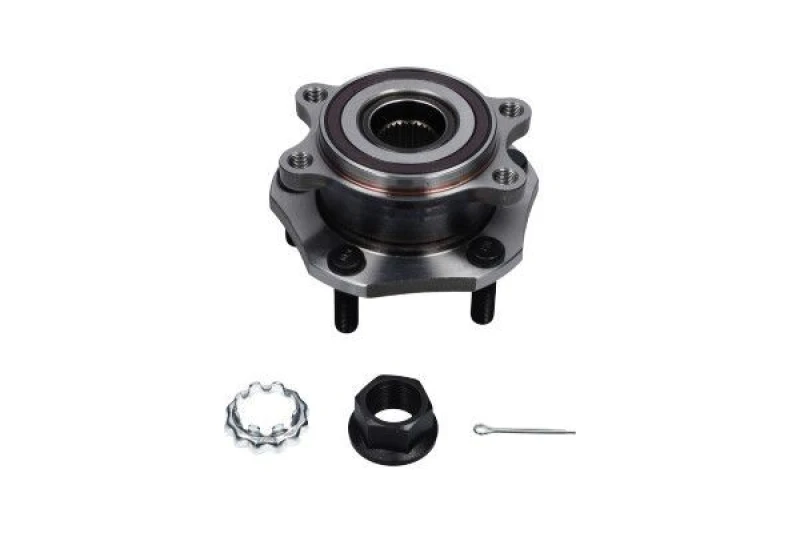 Image of KAVO PARTS WBK-10103 Wheel bearing kit Front Axle, with ABS sensor ring Wheel Bearing Kit (654)