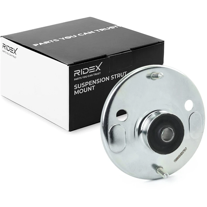 Image of RIDEX 1180S0050 Top strut mount Front Axle, without bearing Elastomer Suspension Strut Support Bearing (1180)