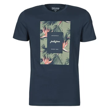 image of Jack Jones JORFLORALL mens T shirt in Blue - Sizes S