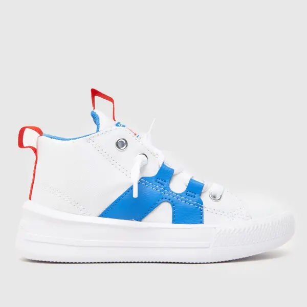 Image of Converse white & blue all star ultra easy on Boys Junior trainers White & Blue UK 13 (EU 31½)