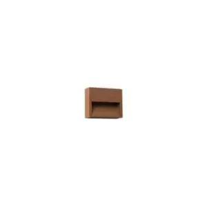 Image of Faro Grada-1 - Outdoor Surface Mounted LED Wall Lamp Rust 3W 3000K IP54