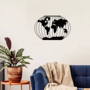 Image of Meridian Black Decorative Metal Wall Accessory