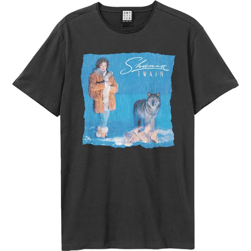 Image of Amplified Amplified Men Wolf Shania Twain T-Shirt in Charcoal Size: X-Small Charcoal XS Male 5063693953690