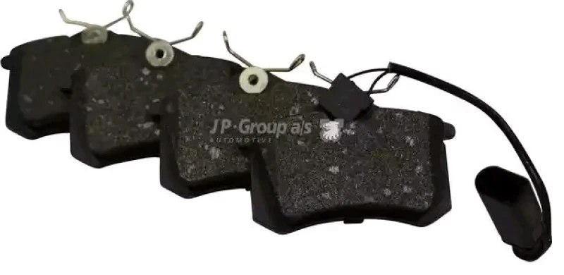 Image of JP GROUP 1163707410 Brake pad set JP Rear Axle, with integrated wear warning contact Brake Pad Set,disc brake (402)