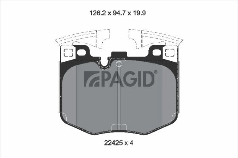 Image of Brake pad set PAGID T2547N