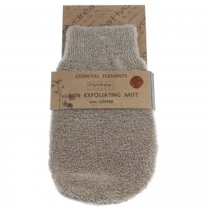 Hydrea London Exfoliating Linen Mitt with Copper