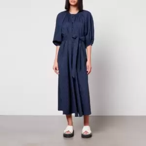 Image of Aligne Hibiscus Seersucker Midi Dress - EU 36/UK 8