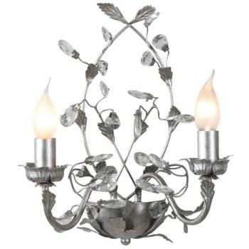 Image of Linea Verdace Lighting - Linea Verdace Chelange 2 Light Candle Wall Light Brushed Silver