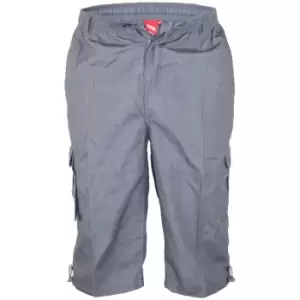 Image of Duke Mens Mason Kingsize Cargo Capri Shorts (3XL) (Grey)