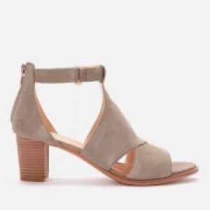 image of Clarks Womens Kaylin 60 Glad Suede Heeled Sandals - Sage - UK 6