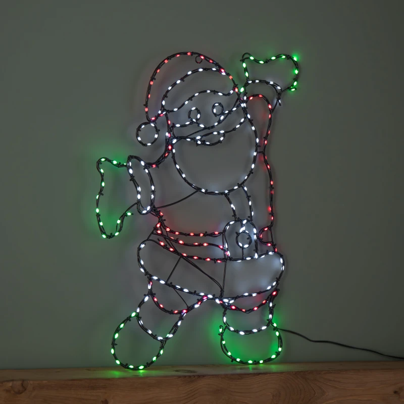 Image of 60cm x 45cm Light up FlexiBrights Santa with 247 Multi-Coloured LEDs