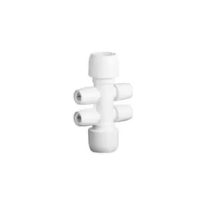 image of Wavin Hep2O Four Port All Socket Manifold White 22mm X 10mm Push-Fit H X 94B/22W