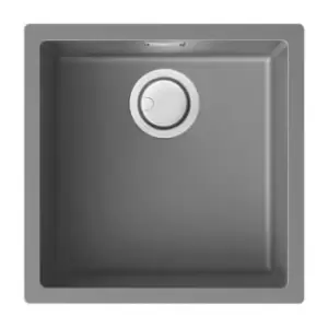 Image of Single Bowl Light Grey Granite Kitchen Sink - Reginox Multa