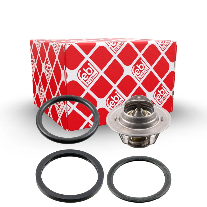 Image of FEBI BILSTEIN 12775 Engine thermostat Opening Temperature: 89°C, 56mm, with gaskets/seals Thermostat,coolant (316)