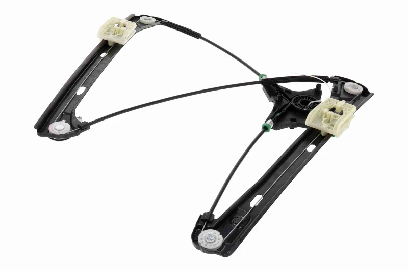 Image of VAICO V10-7652 Window regulator Green Mobility Parts Right Front, Operating Mode: Electric, without electric motor, with bolted-on plate Window Winde