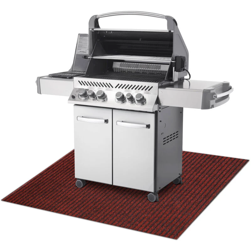 Image of RUGSX Rugsx - Protective grill mat gin 3086 for the terrace, outdoor - red red 80x180cm @234159