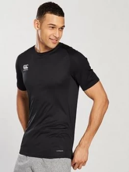 Image of Canterbury Core Vapodri Poly Logo Tee, Black, Size 2XL, Men