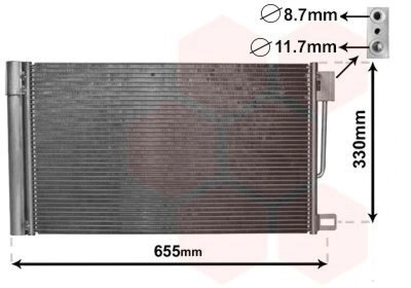 Image of VAN WEZEL Air conditioning condenser VAN WEZEL 17005314