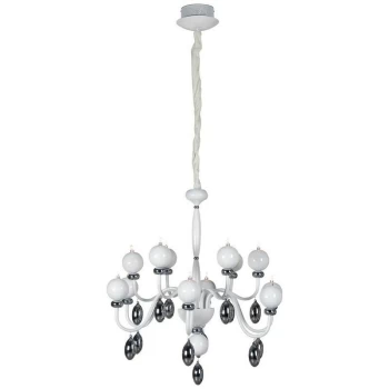 image of Linea Verdace Lighting - Linea Verdace Hip Hop Multi Arm Chandeliers White Acrylic