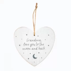 Image of Sass & Belle Grandma Love You ot the Moon and Back Heart Plaque