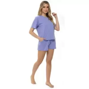 Image of Foxbury Ladies/Womens Boxy Marl Pyjama Set (12-14 UK) (Blue Marl)