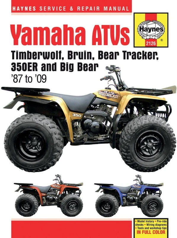 Image of 2126 - Haynes Service & Repair Manual For Yamaha YFB 250 2X4 1992-1995 2126