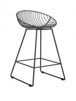 Cosmoliving Ellis Wire Bar Stool- Grey