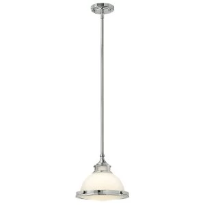 Image of 1 Light Dome Ceiling Mini Pendant Chrome, E27