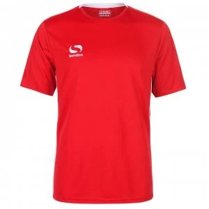 Image of Sondico Fundamental Polyester Football Top Mens - Red/White