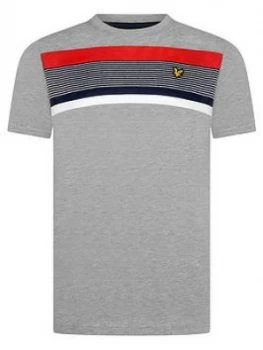 image of Lyle & Scott Boys Short Sleeve Centre Stripe T-Shirt - Grey